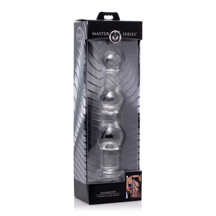 Mammoth 3 Bumps Glass Dildo