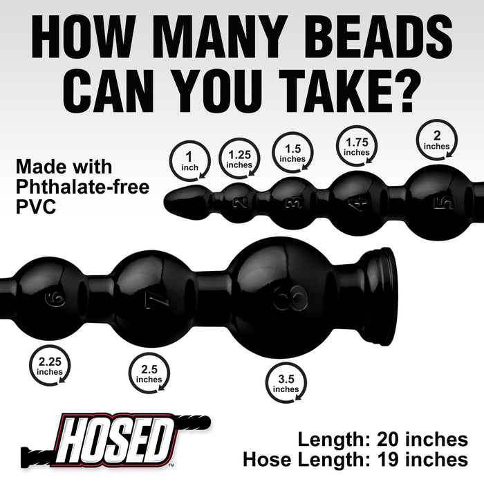 Hosed 19 Inch Graduated Bead Anal Snake