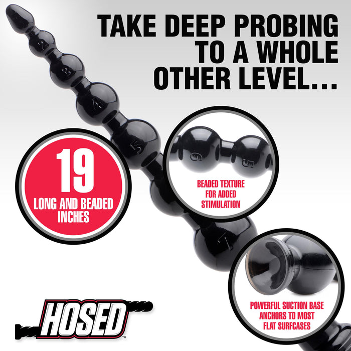 Hosed 19 Inch Graduated Bead Anal Snake