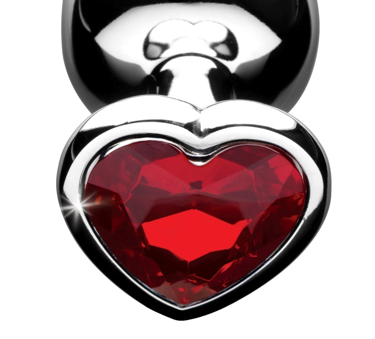 Red Heart Gem Anal Plug- Large