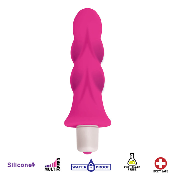 Charm 7 Function Petite Silicone Vibe- Pink