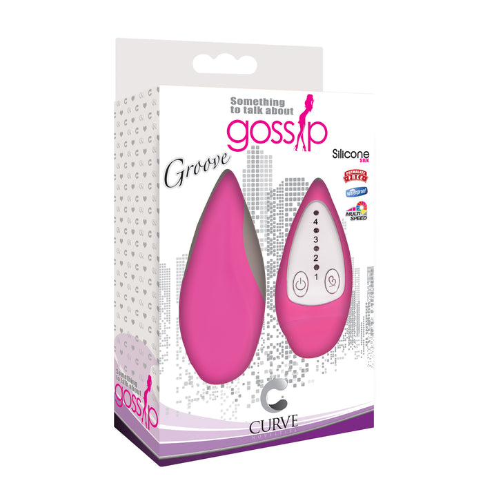 Groove Smooth Silicone Remote Vibe- Pink