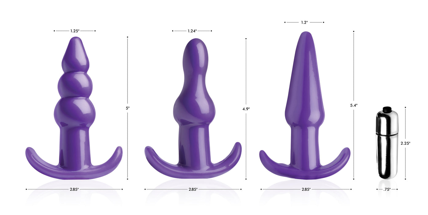 Thrill Trio Anal Plug Set - Purple