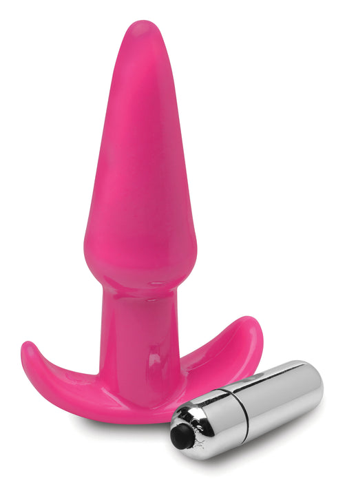 Smooth Vibrating Anal Plug - Pink