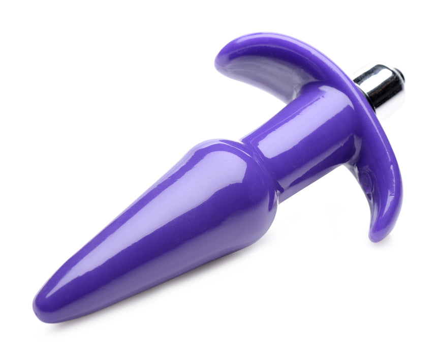 Smooth Vibrating Anal Plug - Purple