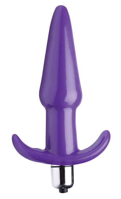 Smooth Vibrating Anal Plug - Purple