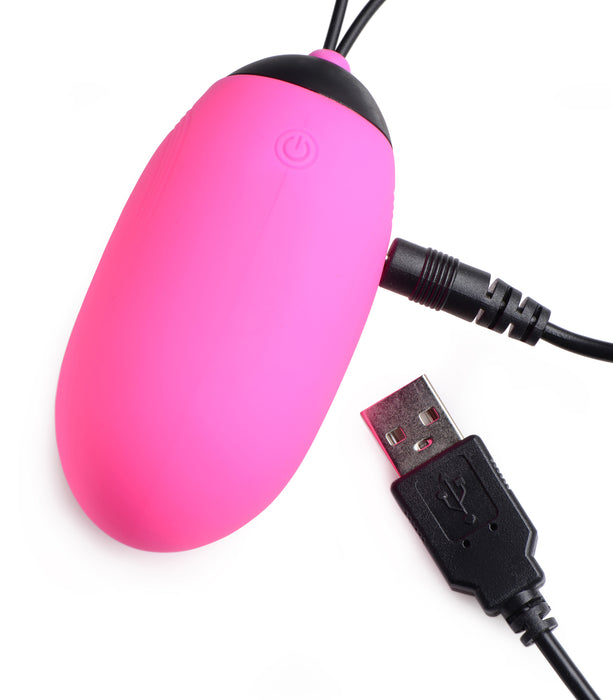 XL Silicone Vibrating Egg - Pink