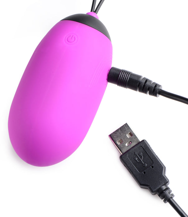 XL Silicone Vibrating Egg - Purple