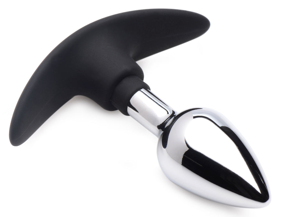 Dark Invader Metal and Silicone Anal Plug - Small