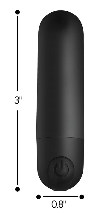 Vibrating Bullet with Remote Control - Black